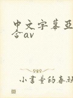 中文字幕亚洲综合av