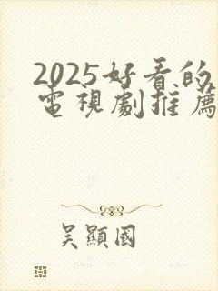 2025好看的电视剧推荐前十名