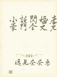 小说闪婚老公是豪门全文免费阅读