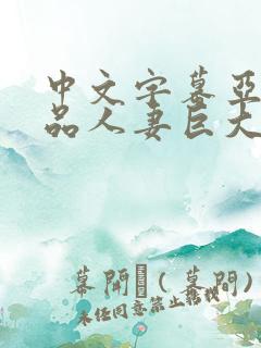 中文字幕亚洲精品人妻巨大