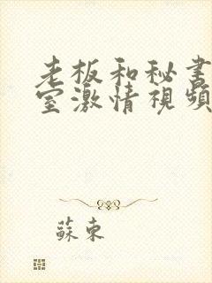 老板和秘书办公室激情视频