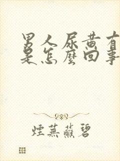 男人尿黄有泡沫是怎么回事