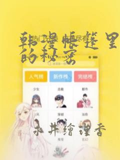 韩漫帐篷里隐藏的秘密：结局+番外