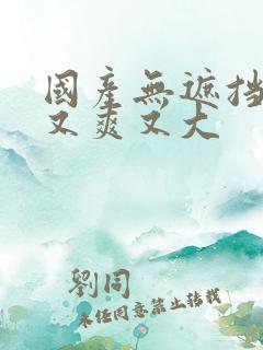 国产无遮挡又黄又爽又大