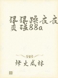 狠狠躁夜夜躁人爽碰88a
