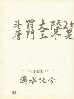 斗罗大陆2绝世唐门王冬是男还是女