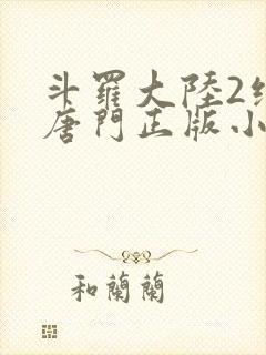 斗罗大陆2绝世唐门正版小说