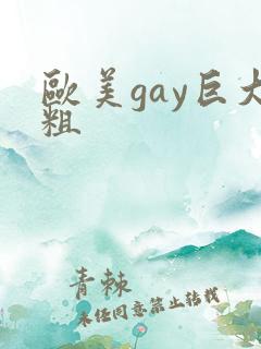 欧美gay巨大粗