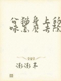 公猫身上的尿骚味怎么去除