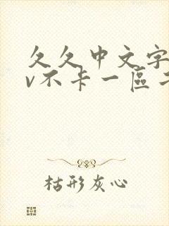 久久中文字幕av不卡一区二区