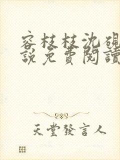 容枝枝沈砚书小说免费阅读无弹窗