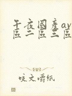 午夜国产av一区二区三区