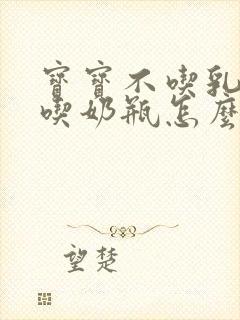 宝宝不吃乳头只吃奶瓶怎么办