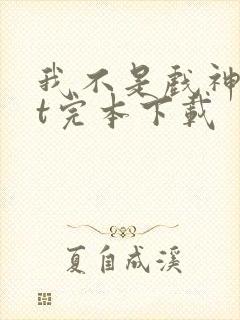 我不是戏神txt完本下载