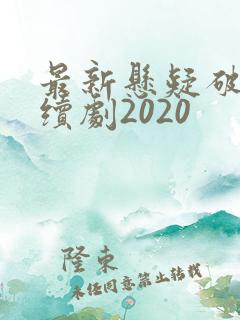 最新悬疑破案连续剧2020