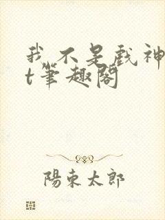 我不是戏神txt笔趣阁