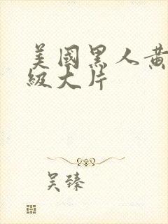 美国黑人黄色一级大片