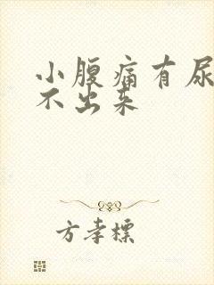 小腹痛有尿意尿不出来