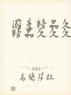 国产精品久久久精品久久久