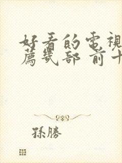 好看的电视剧推荐几部 前十名免费