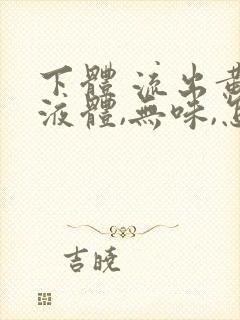 下体 流出黄色液体,无味,怎么回事