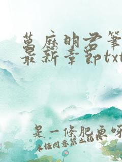 万历明君笔趣阁最新章节txt