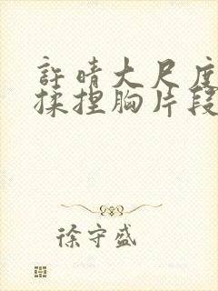 许晴大尺度床戏揉捏胸片段