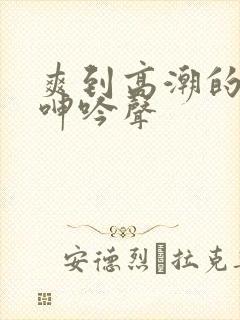 爽到高潮的少妇呻吟声