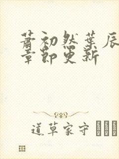 萧初然叶辰最新章节更新