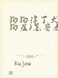 狗狗得了犬瘟(狗瘟)怎么办