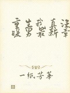 重生我真没想当暖男最新章节目录