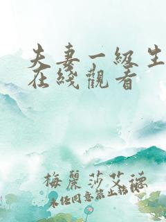 夫妻一级生活片在线观看