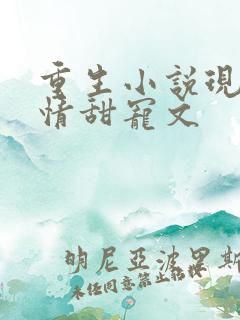 重生小说现代言情甜宠文