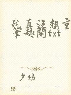 我真没想重生啊笔趣阁txt