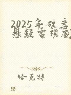 2025年破案悬疑电视剧排行榜
