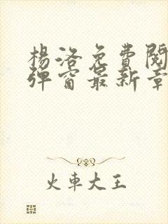 杨洛免费阅读无弹窗最新章节