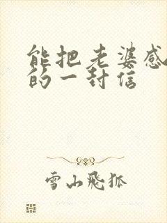 能把老婆感动哭的一封信