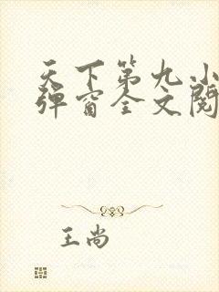 天下第九小说无弹窗全文阅读