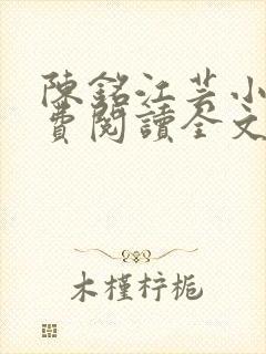 陈铭江芸小说免费阅读全文最新章节