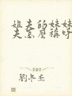 姐夫的妹妹的丈夫怎么称呼