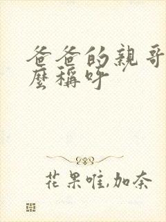 爸爸的亲哥哥怎么称呼