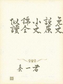 似锦小说免费阅读全文原文无弹窗