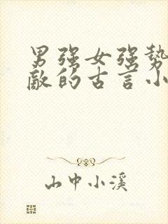 男强女强势均力敌的古言小说