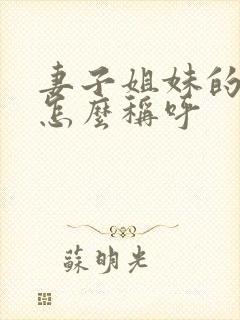 妻子姐妹的丈夫怎么称呼