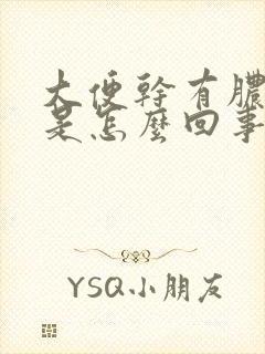 大便干有脓状物是怎么回事