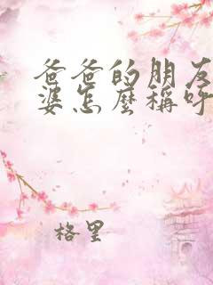 爸爸的朋友的老婆怎么称呼