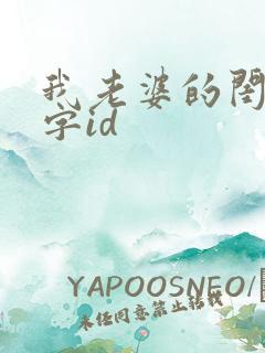 我老婆的闺蜜双字id