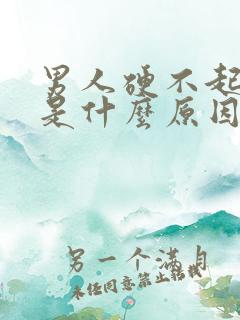 男人硬不起来了是什么原因