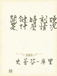 关键时刻硬不起是什么情况