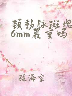 颈动脉斑块1.6mm严重吗